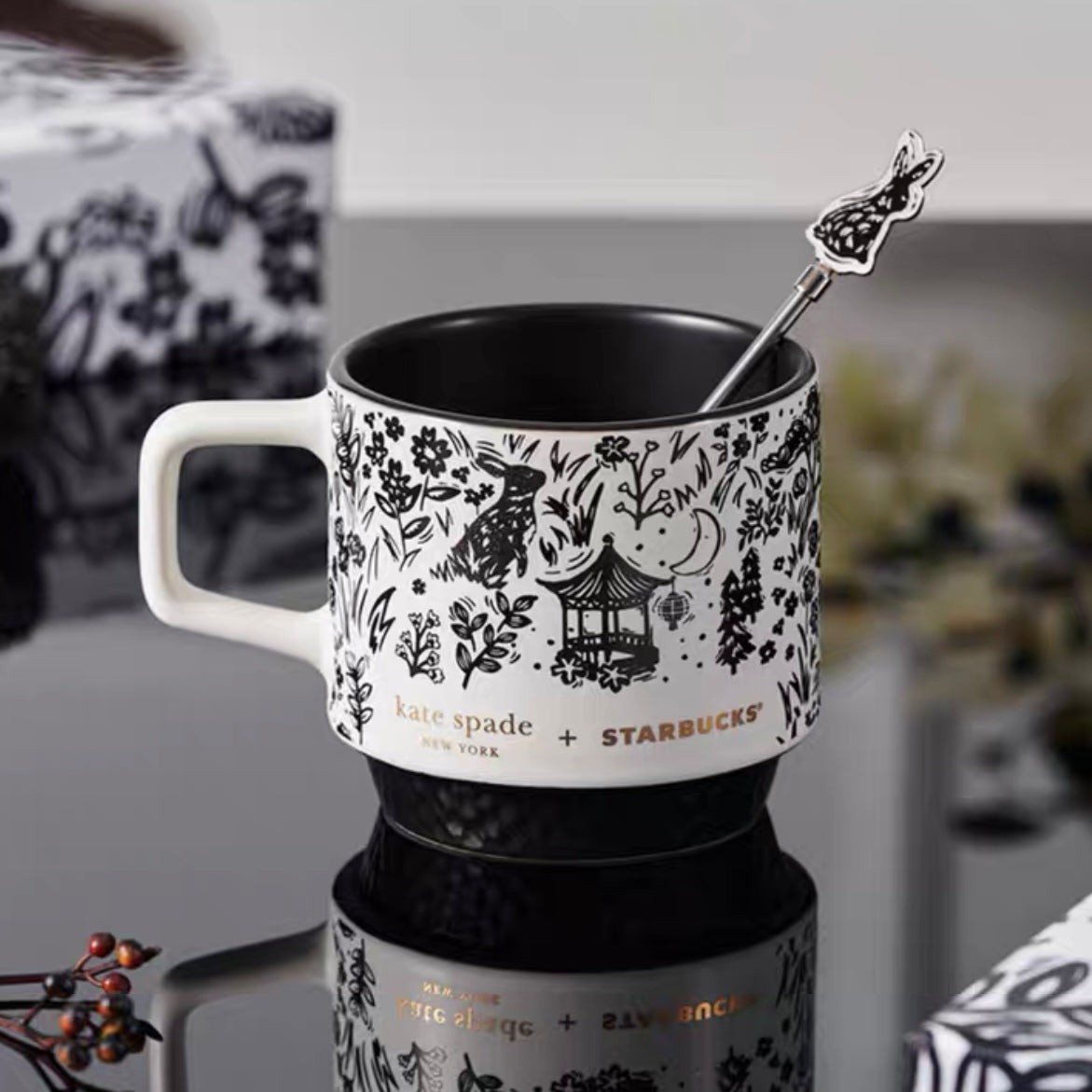 Starbucks x Kate Spades New York - 1. Year of Rabbit Ceramic Mug with —  USShoppingSOS
