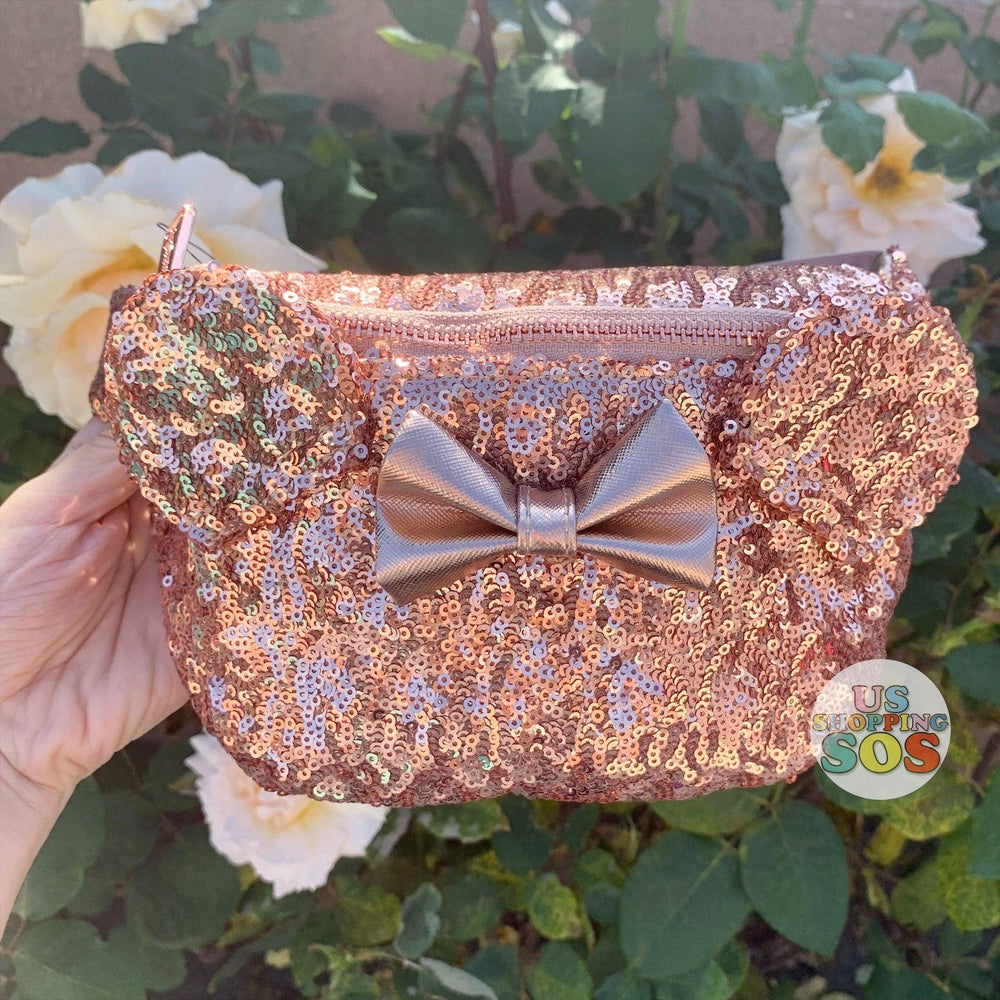 rose gold sequin fanny pack