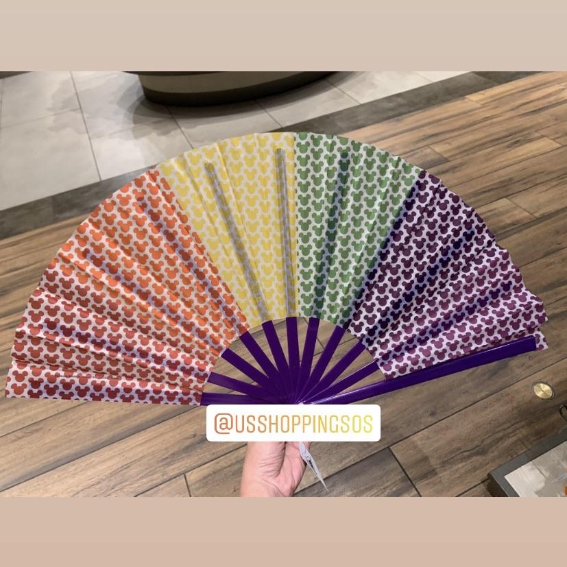 rainbow hand fan