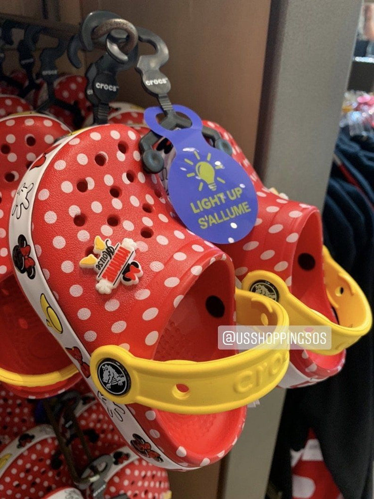 minnie mouse crocs light up