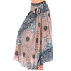 Women Long Hippie Bohemian Yoga Skirt Print Beach Gypsy Two-wear Dress