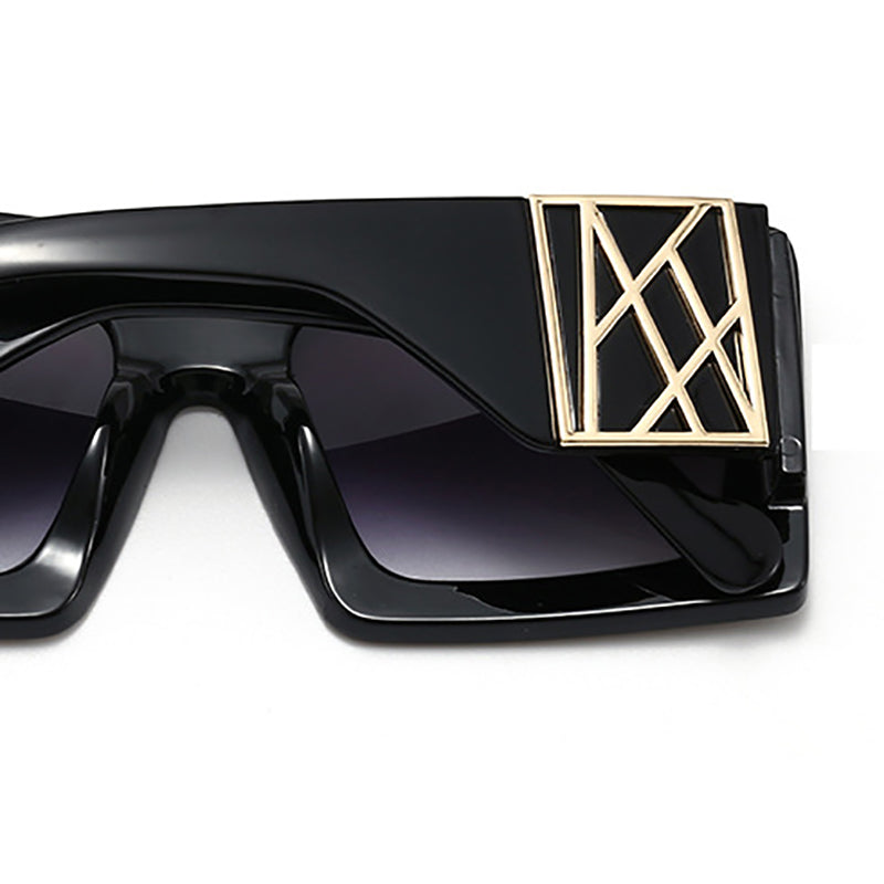 Retro Leopard Square Frame Sunglasses