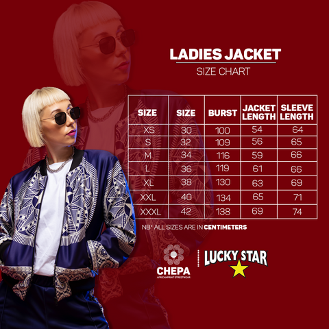 Ladies - Chepa x Lucky star Size chart