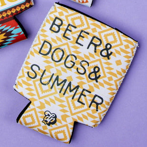 Beer, Dogs, Summer- Can Insulator