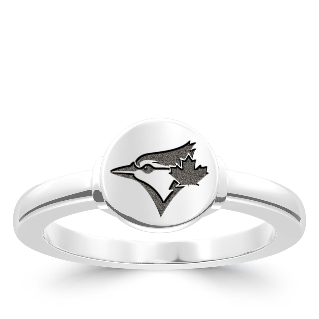 Toronto Blue Jays Logo Engraved Ring In Sterling Silver Perrywinkle S Fine Jewelry