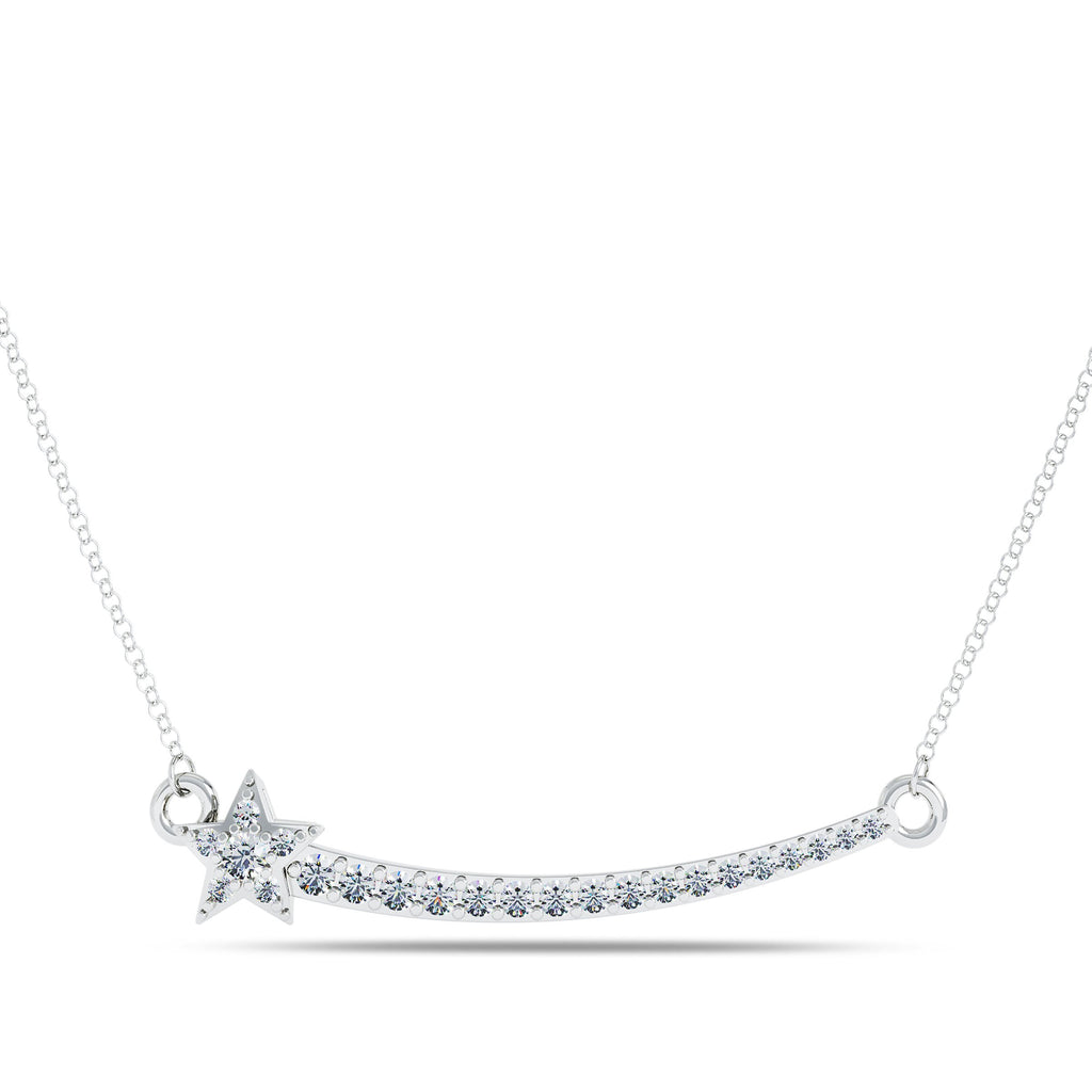 perrywinkle's Etoile Diamond Shooting Star Necklace In Sterling