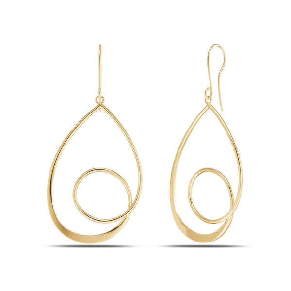 Dangling Circular Earings 14kt Rose Gold and White Gold – Addessi