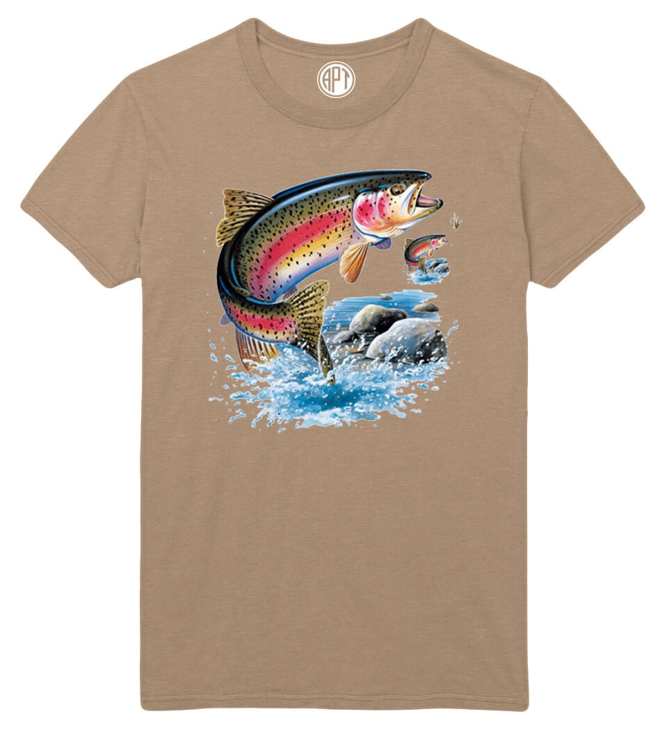 Rainbow Trout Printed T-Shirt Tall - All Printed Things