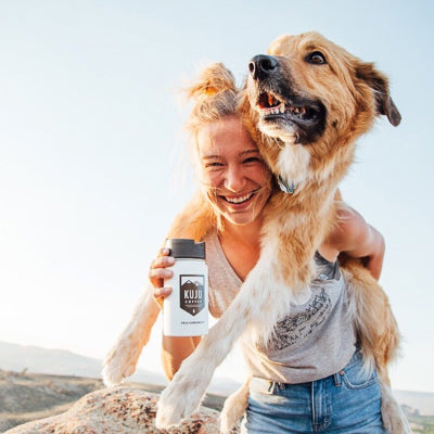 girl with dog