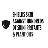 shields skin against hundreds of skin irritants & plant oils