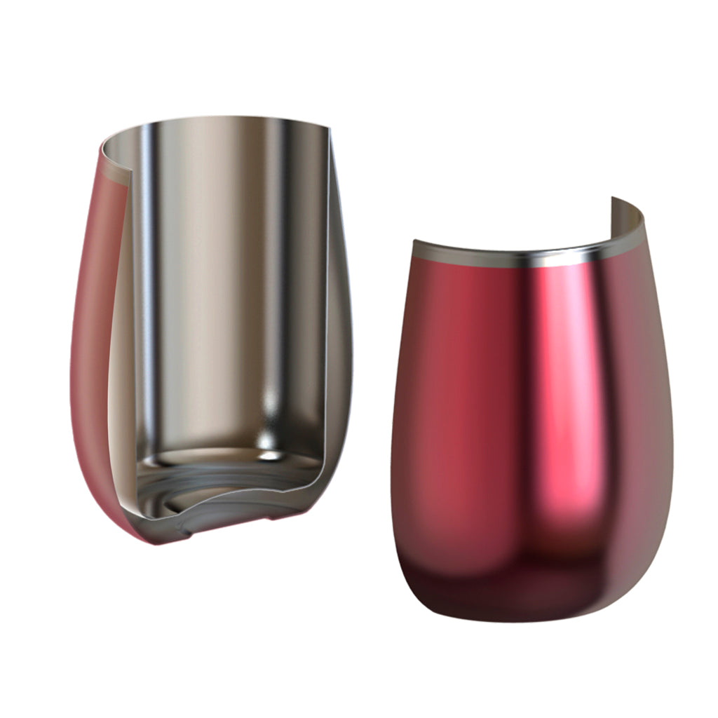 Vacuum insulated stainless steel design keeps wine at the perfect temperature and is unbreakable.
