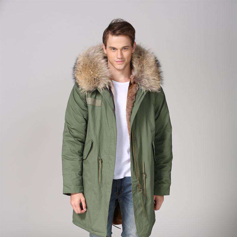 army green jacket with fur