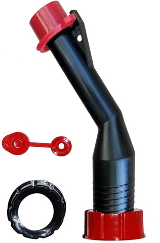 NEAGLORY 4-Kit Gas Can Spout Replacement, Flexible Pour Nozzle with Screw  Collar Caps, Spout, Spout Sealing Cap, Extra Rubber Gasket, 1 Drill Lid