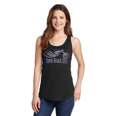 Open Road Girl Tank Top and Halter Tops for Lady Bikers