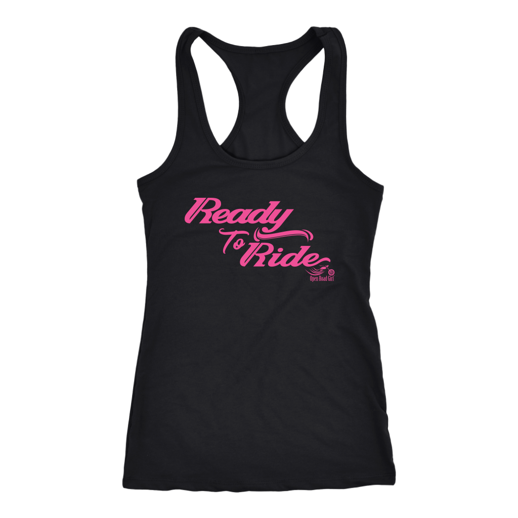 PINK READY TO RIDE RACERBACK TANK TOP