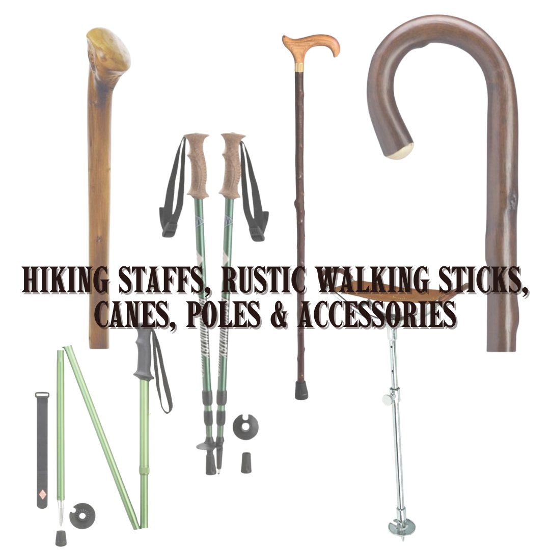 pakke Afvist hensynsløs Hiking Staffs, Rustic Walking Sticks, Canes, Poles & Accessories