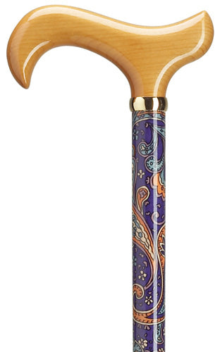 Men's derby handle-embossed solid brass walking stick - Walking