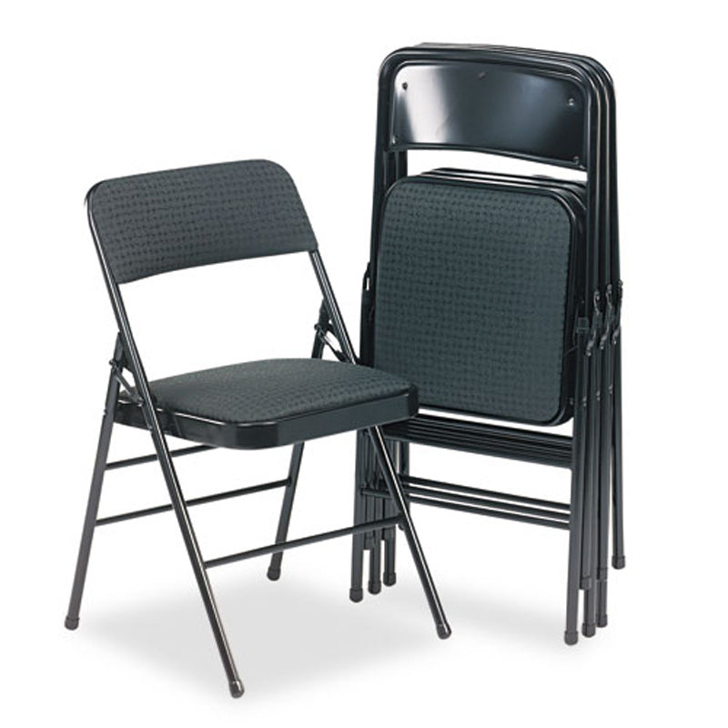 Fabric Padded Seat &Back Folding Chair (set of 4 ...