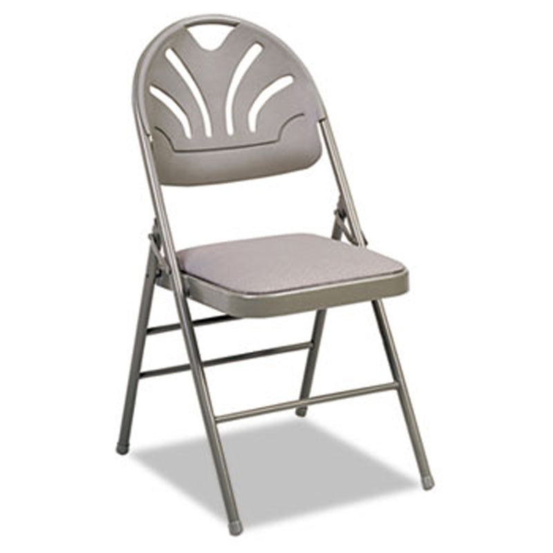 Fanfare Fabric Padded Seat Molded Back Folding Chair Set Of 4