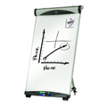 Magnetic Dry-Erase Easel, 27"w x 39"h, w/ Brushed Silver Frame