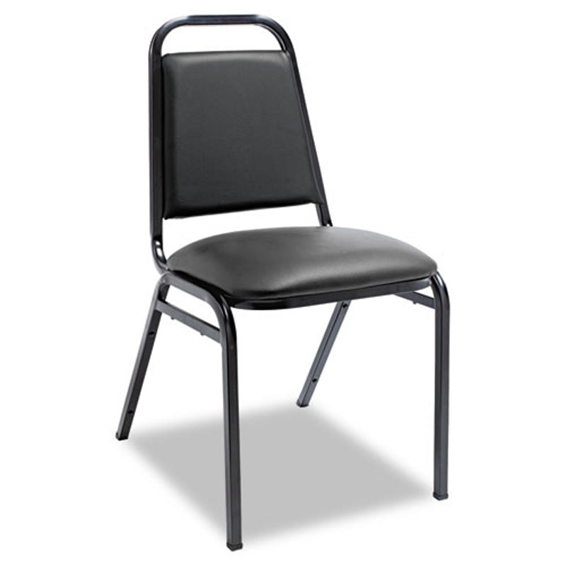 Vinyl Stacking Chairs Black W Black Ultimate Office