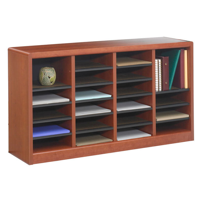 Wood 24-Compartment Literature Organizer | Ultimate Office