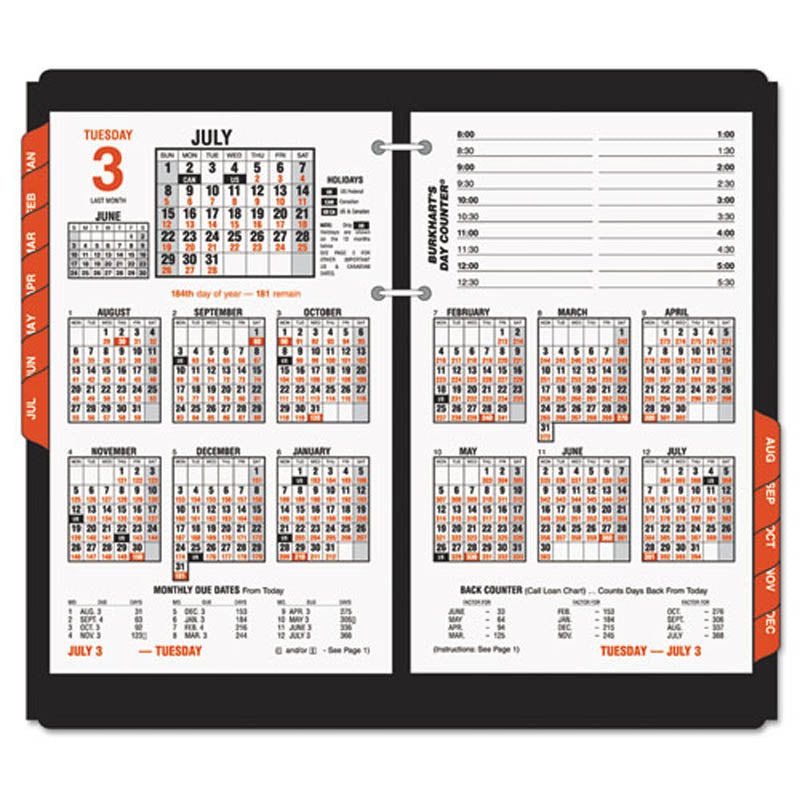 Burkhart's Day Counter Desk Calendar Refill | Ultimate Office