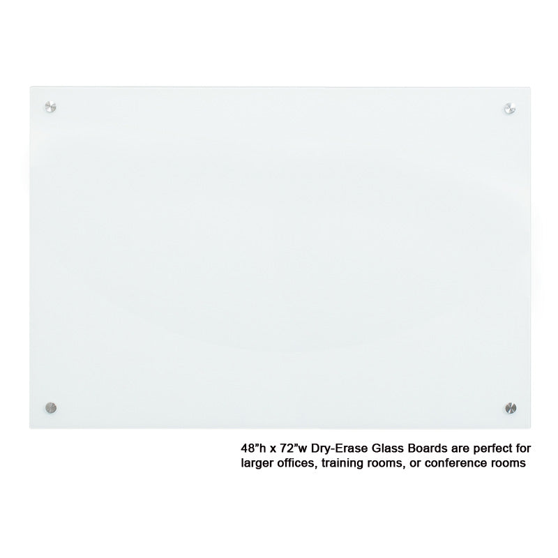 White DryErase Glass Boards 5 Sizes Ultimate Office