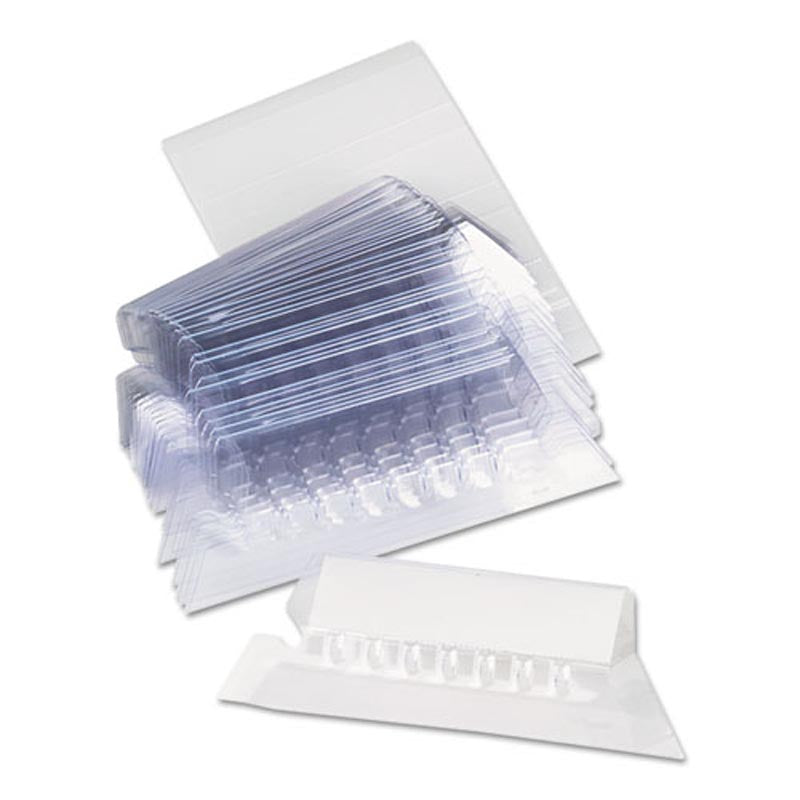 Hanging File Folder Plastic Index Tabs, pack 25 Clear Ultimate Office