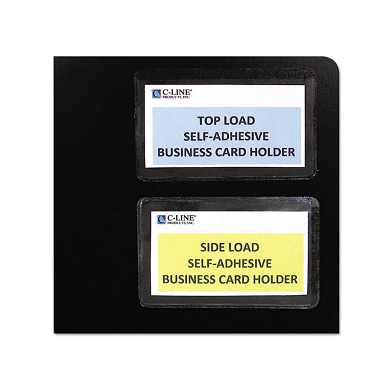 SelfAdhesive Business Card Holders, Clear Ultimate Office