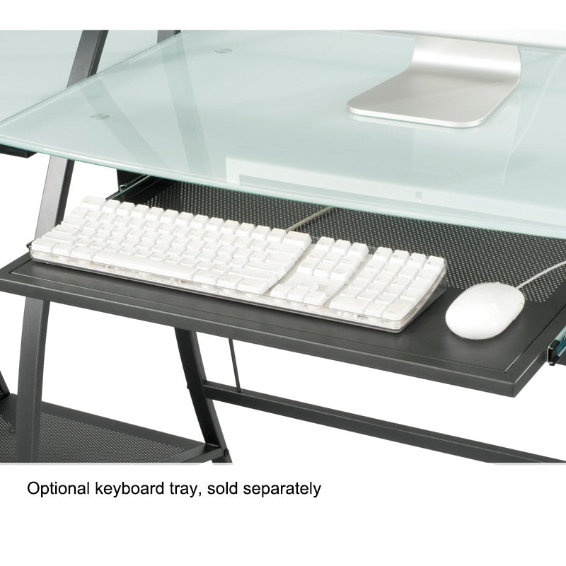 Tempered Glass Stand Up Computer Desk Ultimate Office