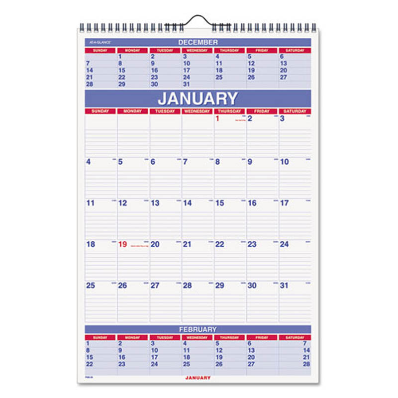 ThreeMonth Wall Calendar Ultimate Office