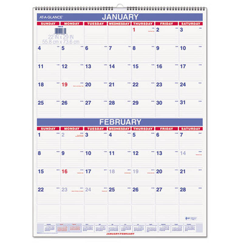 TwoMonth Wall Calendar Ultimate Office