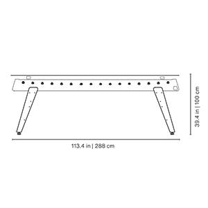 RS MAX Dining Foosball Table Measurement