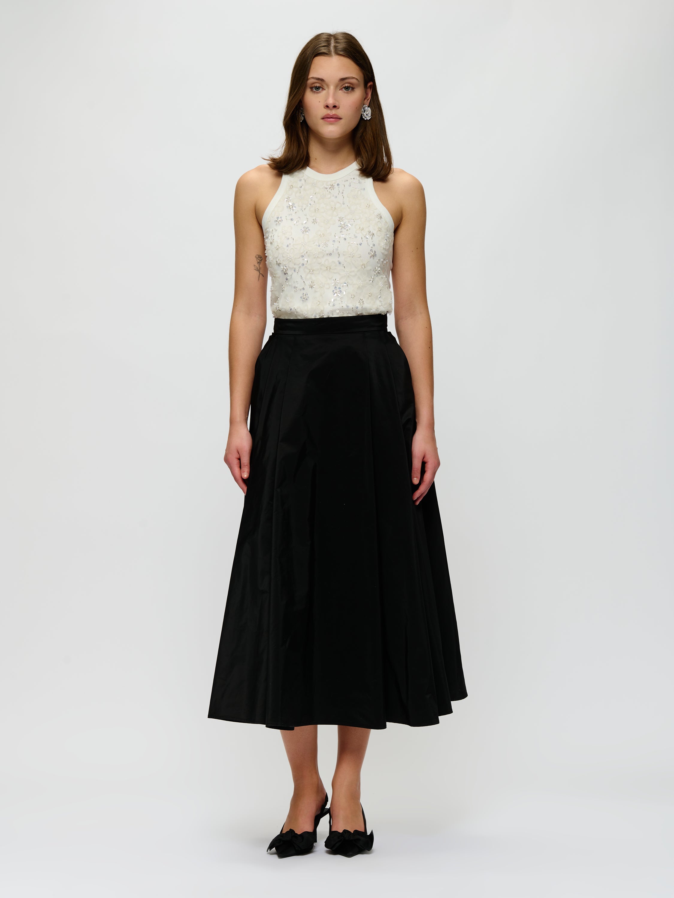 A-Line Taffeta Skirt