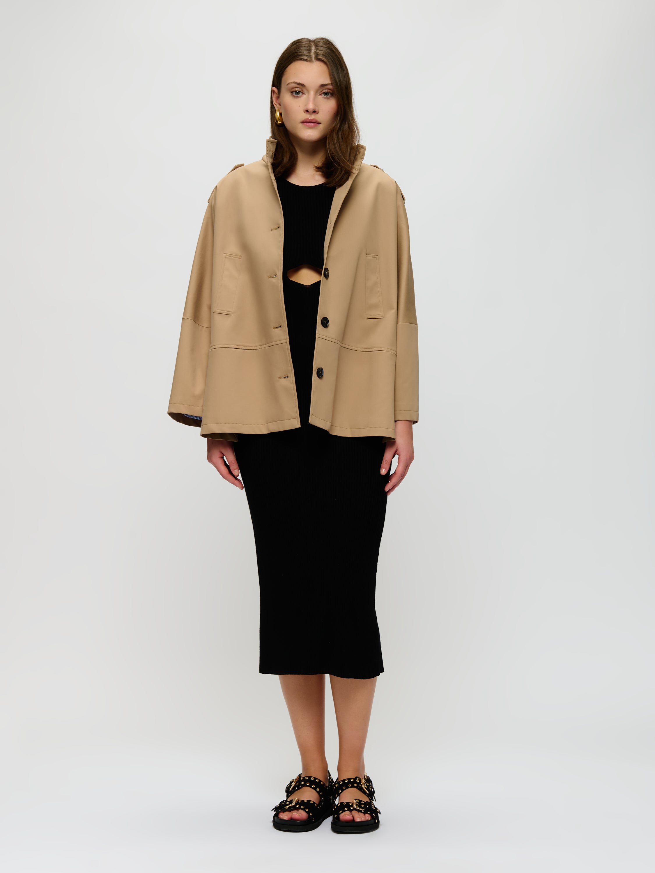 Stand Collar Oversize Trench