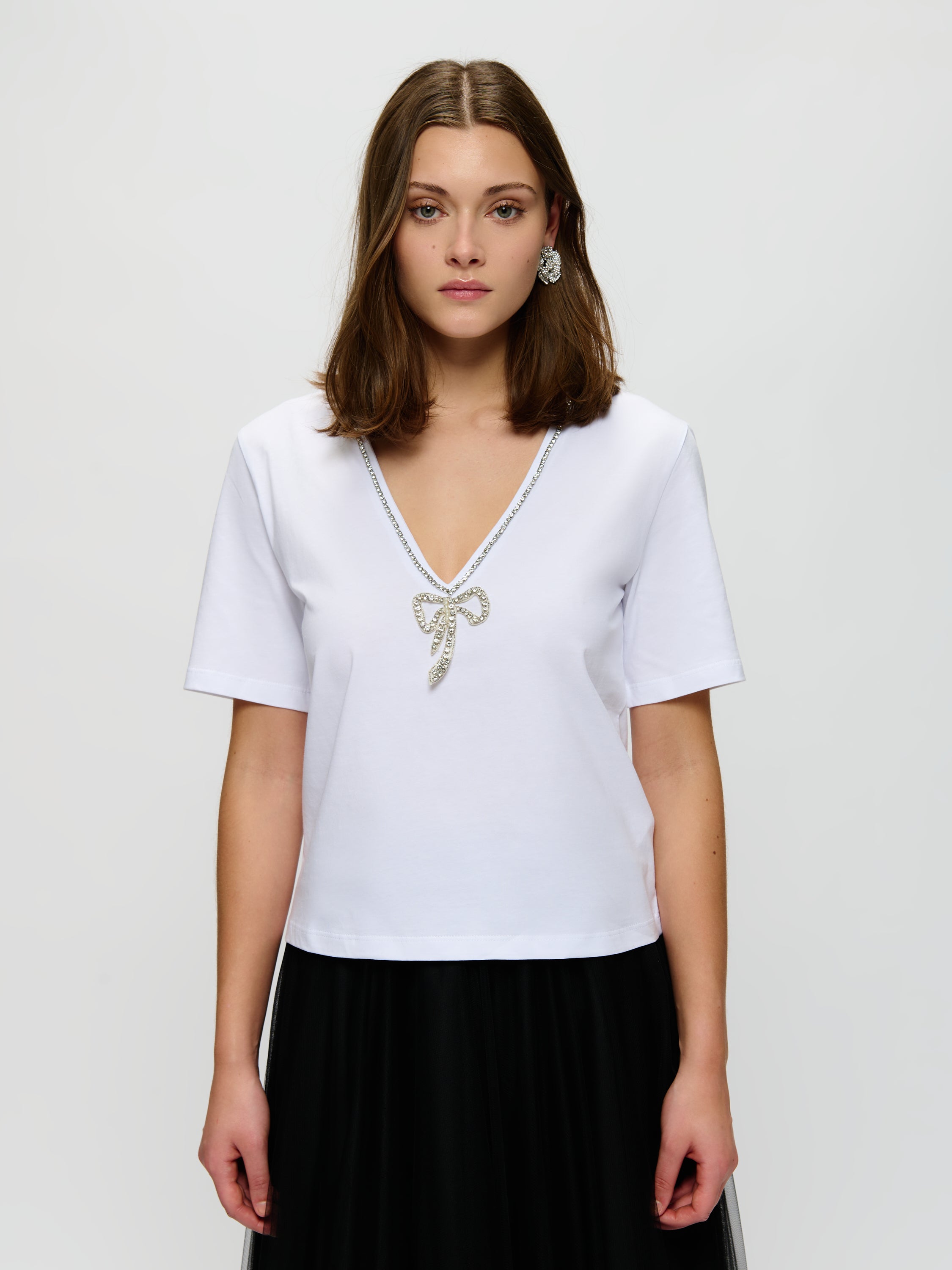 Bejeweled V-neck T-Shirt