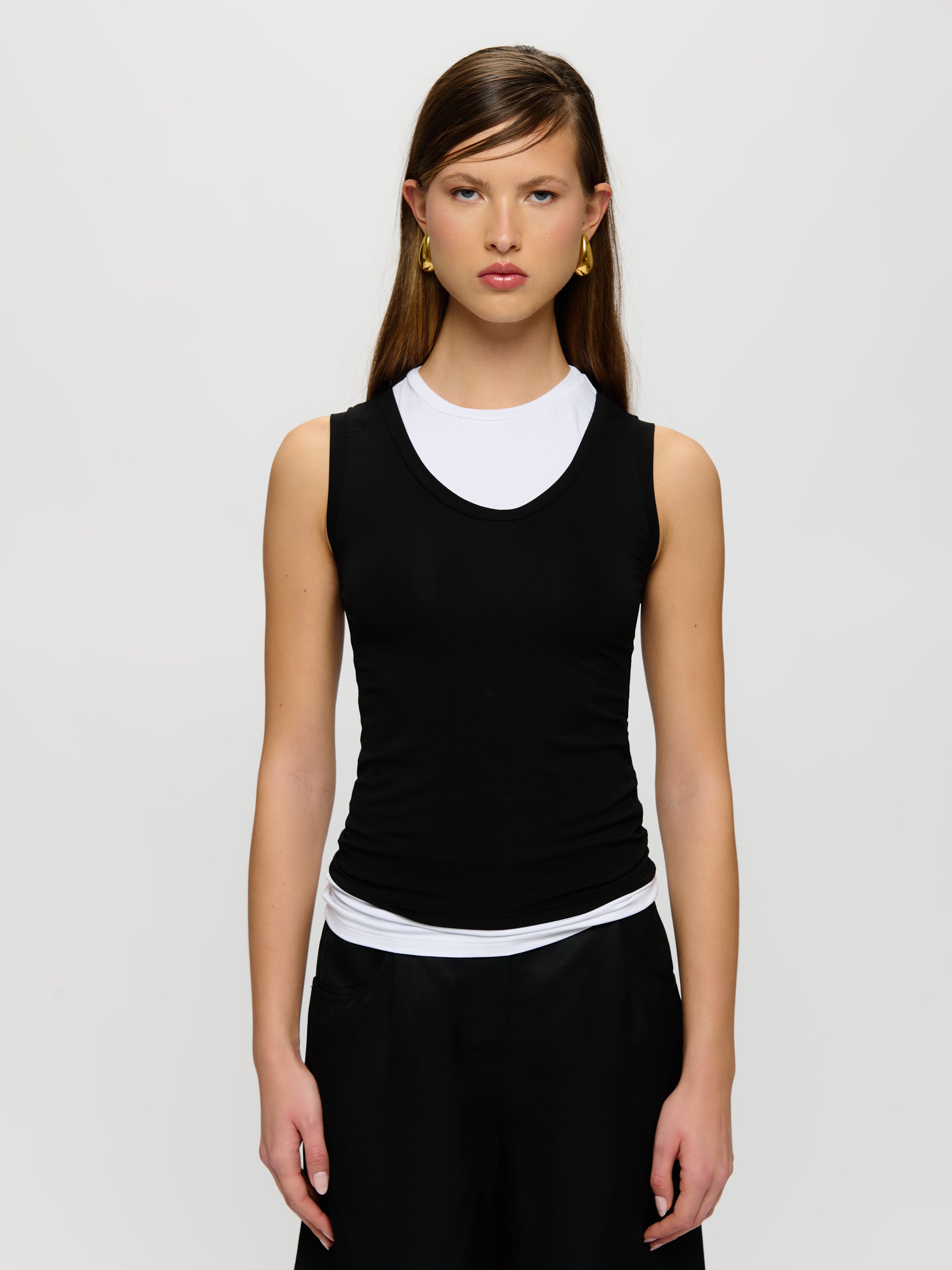 Two-Tone Sleeveless Top