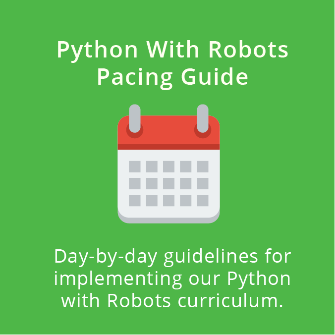 Python With Robots Pacing Guide