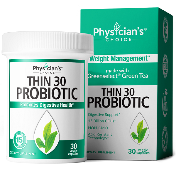 Thin30 Probiotic bottle with Greenselect Phytosome for weight loss