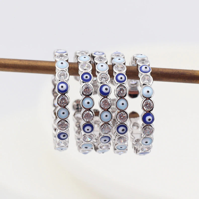 Adjustable Evil Eye Rings