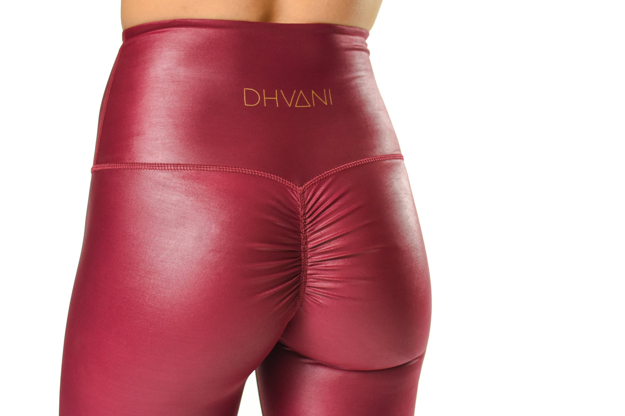 burgundy liquid leggings