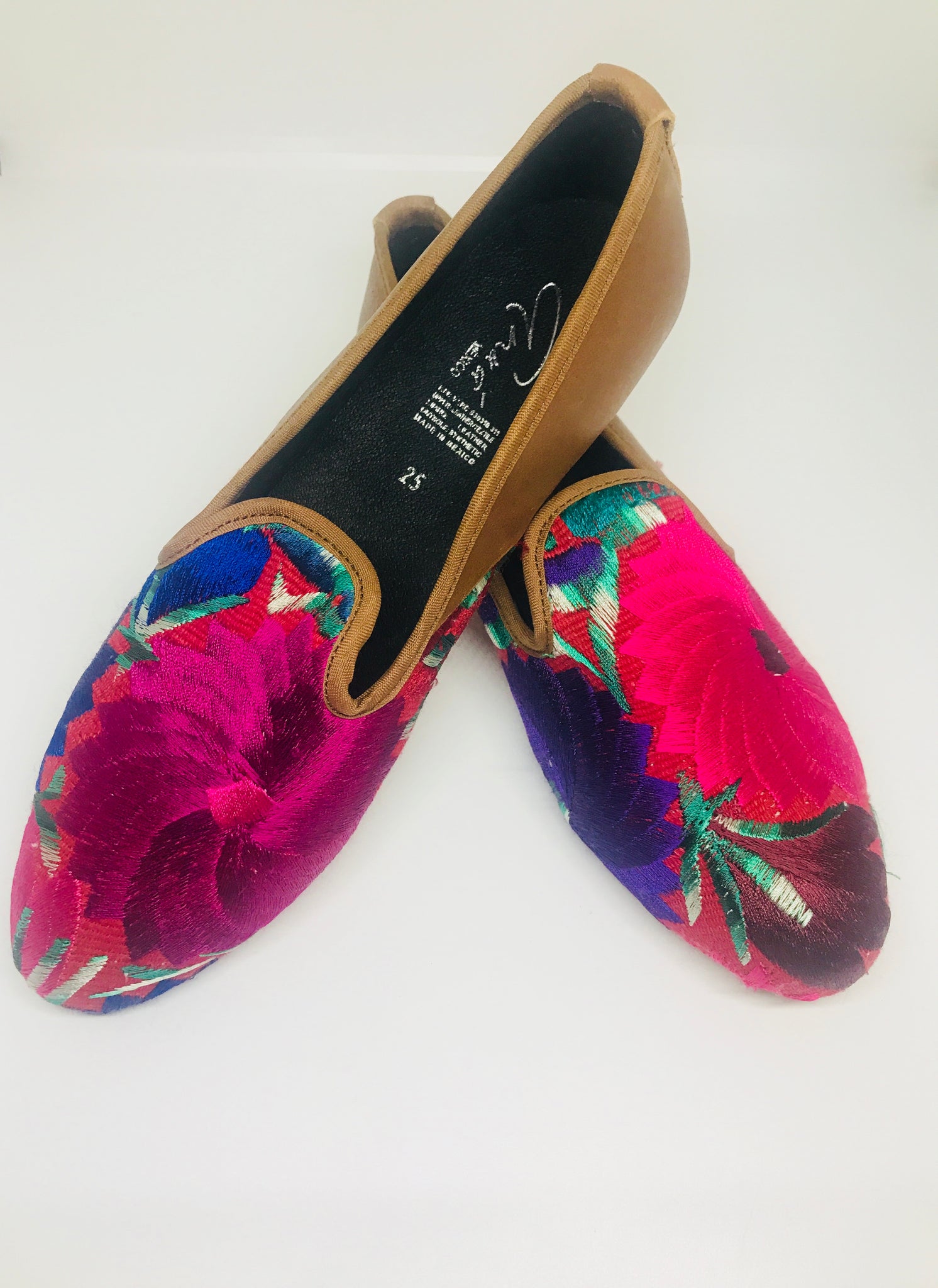 embroidered flats