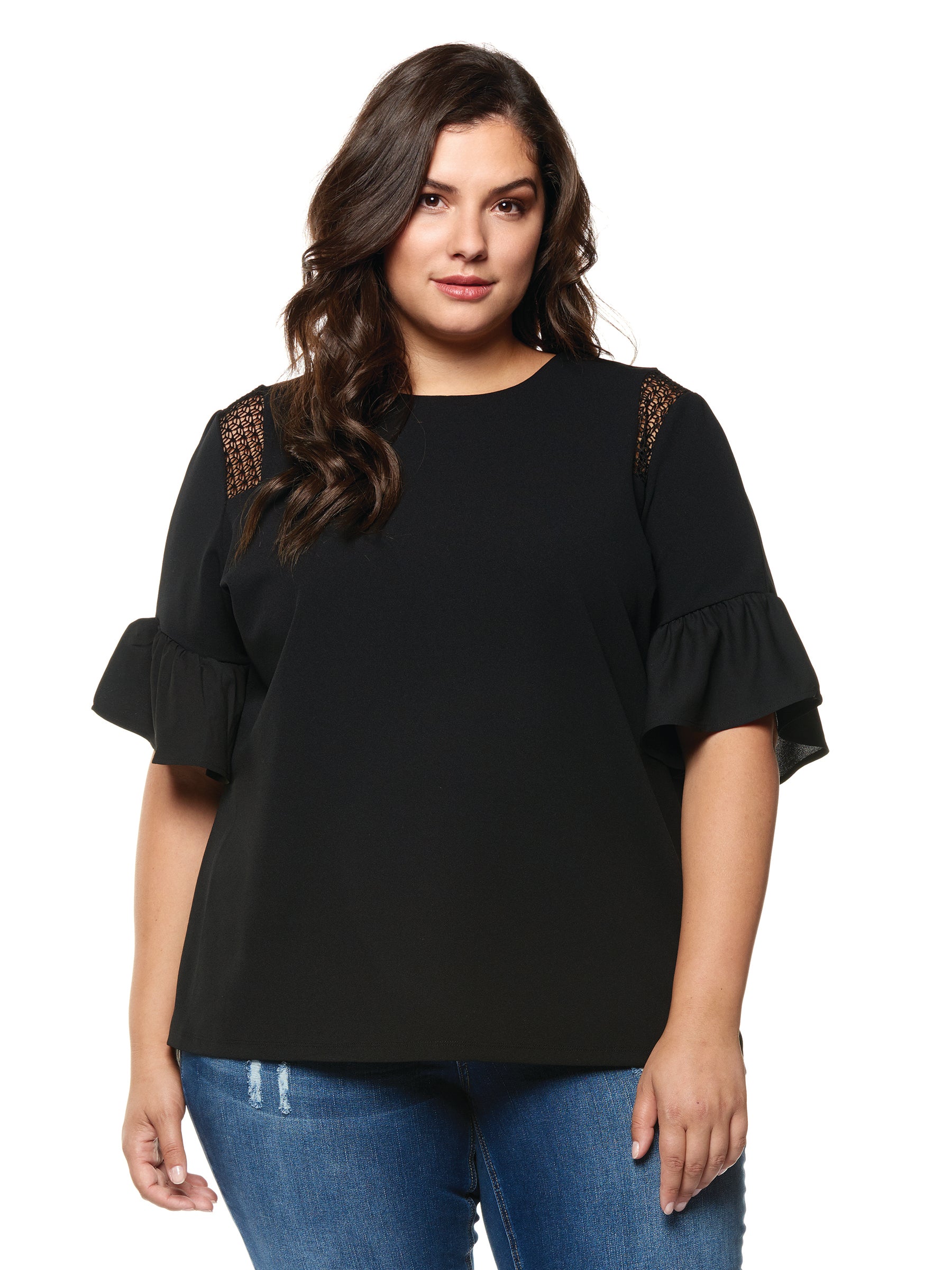 ruffle short sleeve top