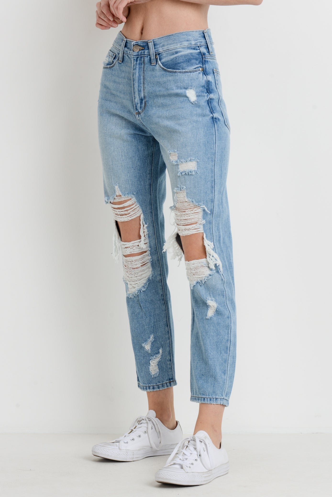 girlfriend jeans high rise