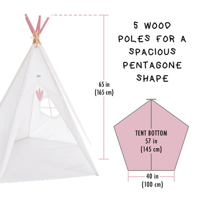 Awards Winning Kids Foldable Teepee Play Tent (2 colors available) - Limited Time Bonus: Family Fun Crafts eBook