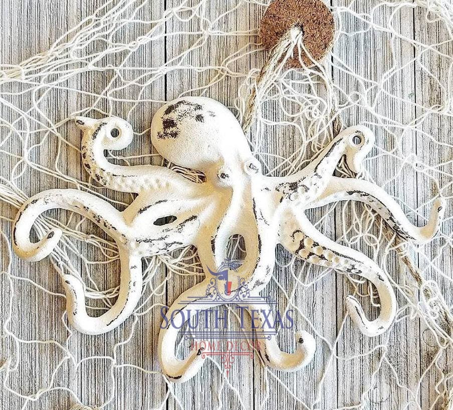 Octopus Tentacle Wall Hook 2 Pack for Octopus Bathroom Decor Lovers, Fans  of Ocean Wall Decor, Nautical Bathroom Accessories, Octopus Wall Decor