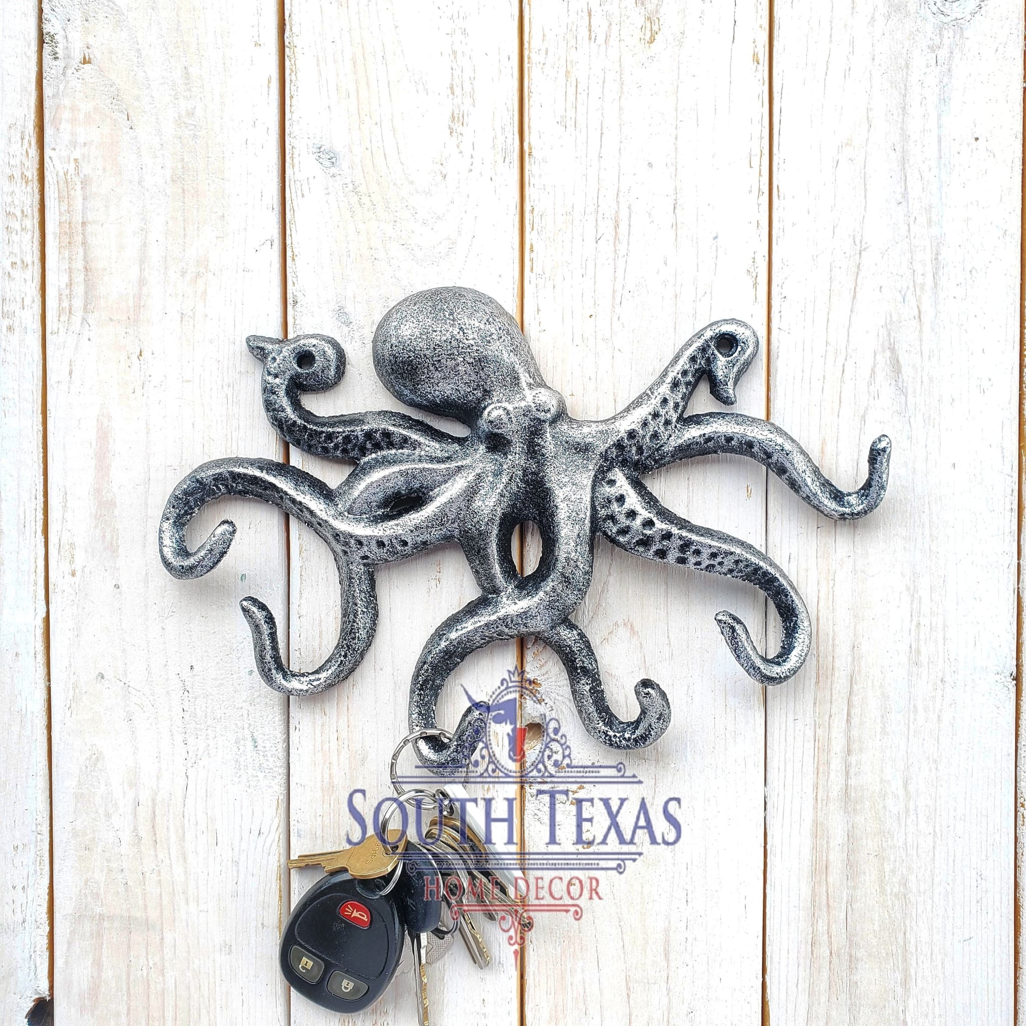 South Texas Home Decor - Octopus Key Holder Towel Holder Towel
