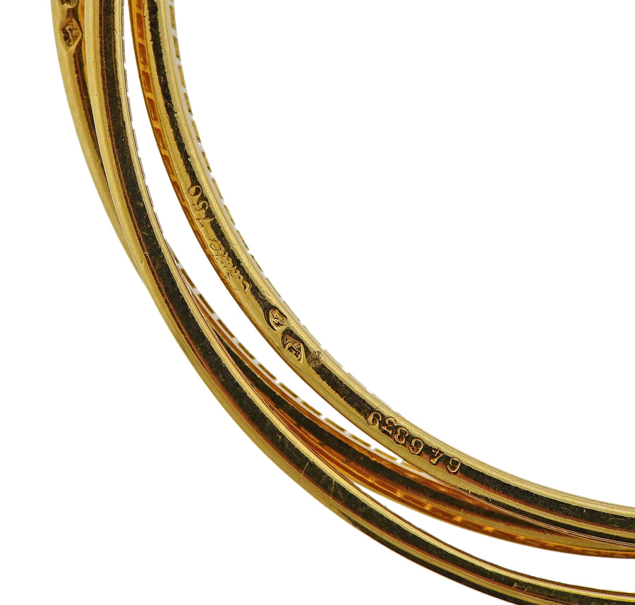 cartier trinity bangle with diamonds