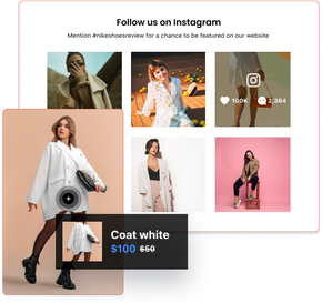 With VIBE, you can create shoppable Instagram feeds to showcase your products and boost sales